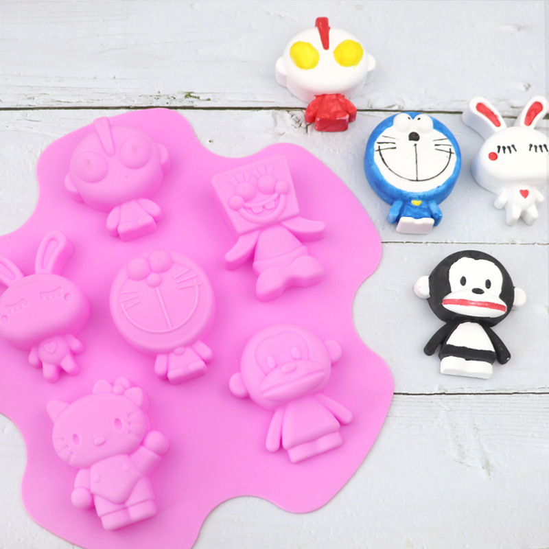Soap Mold Silicone Loaf - 1PCS ReadStar 6CA103RD041 6 cavità personaggi